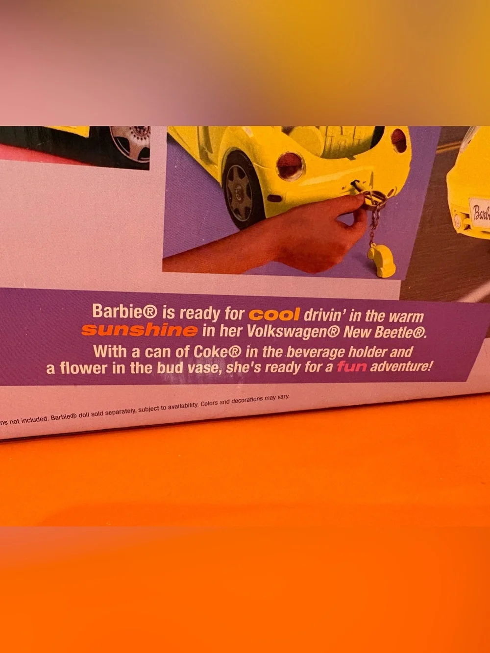 Barbie 2002 Lime Green Volkswagen New Beetle Play Car